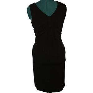 Cabi Black Sleeveless Sheath Dress Women’s Small V-Neck Work Office Career